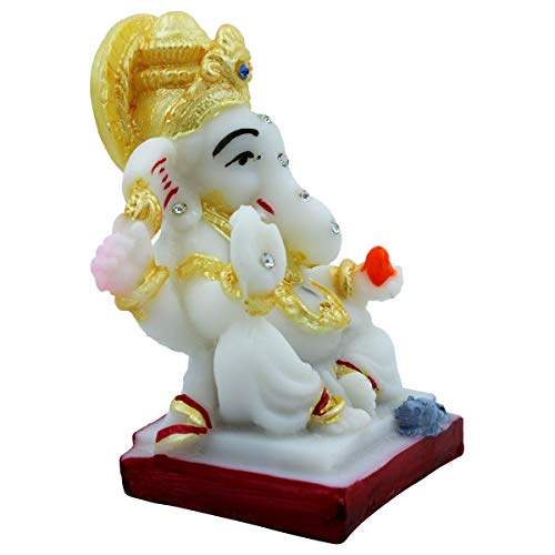Karigaari - Ideas Hand Crafted Multi Colour Ganpati Idol for Home Décor - Image 3