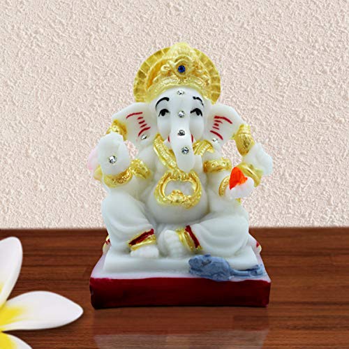 Karigaari - Ideas Hand Crafted Multi Colour Ganpati Idol for Home Décor - Image 1