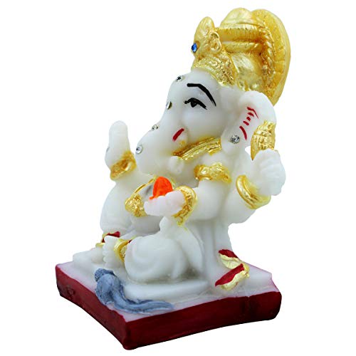 Karigaari - Ideas Hand Crafted Multi Colour Ganpati Idol for Home Décor - Image 4