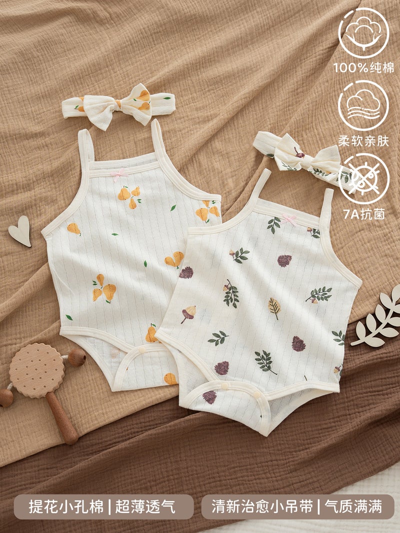 Type A Pure Cotton Baby Sling Bag Fat Clothes Ultra-Thin Breathable Newborn Baby Sling Home Clothes Set - Image 2