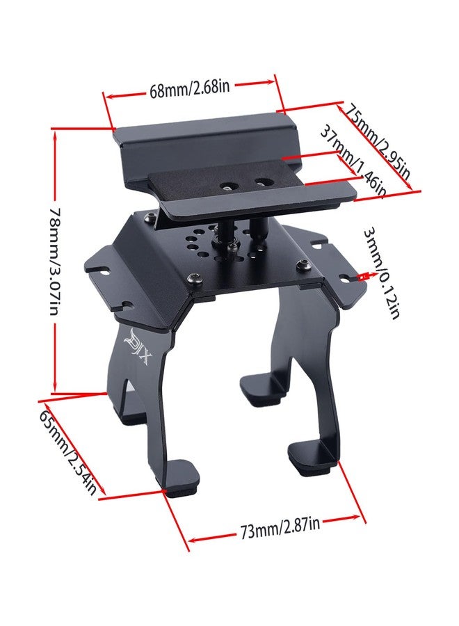 DJX Aluminum RC Car Work Stand with Shock Holder for TRX4M Axial SCX24 AX24 C10 Bronco SCX30 Redcat Ascent-32 Etc 1/18 1/24 1/30 1/32 RC Crawler Car Upgrades (Black) - Image 4