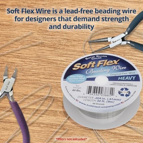 Soft Flex 49 Strand Beading Wire - Heavy 0.24 Diameter - 30 Feet Nylon Design Wire - Image 2