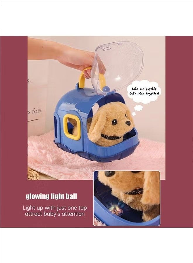 BLOOMING TIME Furry Children's Toys, Cute Pet Dogs, Walking Calls With Dog Cages, Electronic Toys, Interactive Birthday Gifts For Children, Babies, Golden Retrievers  - Image 4