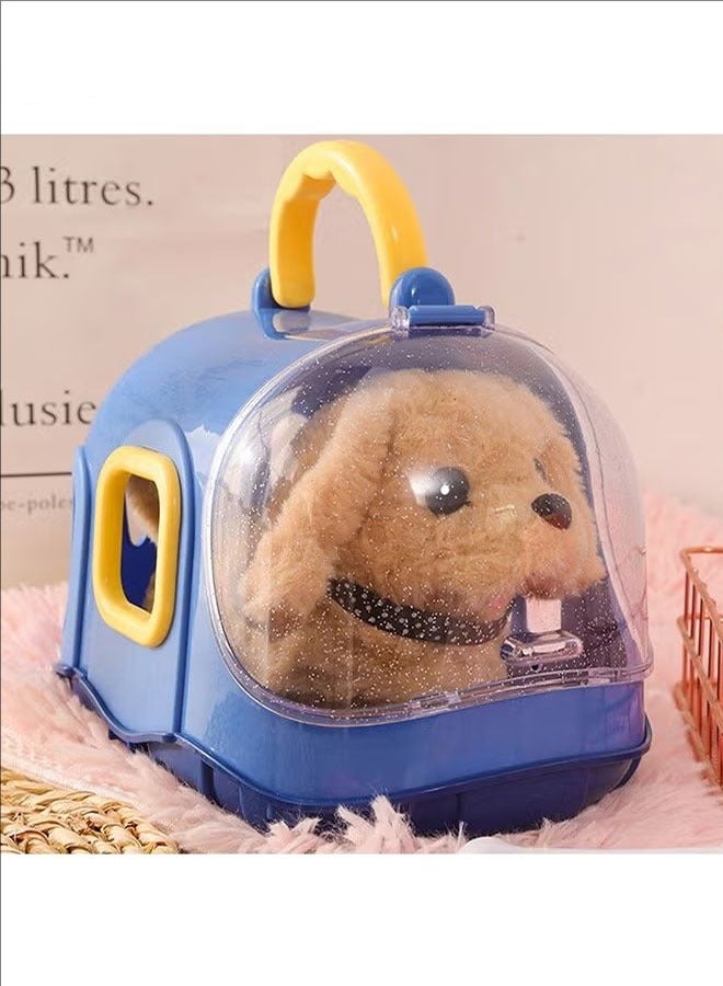 BLOOMING TIME Furry Children's Toys, Cute Pet Dogs, Walking Calls With Dog Cages, Electronic Toys, Interactive Birthday Gifts For Children, Babies, Golden Retrievers  - Image 5