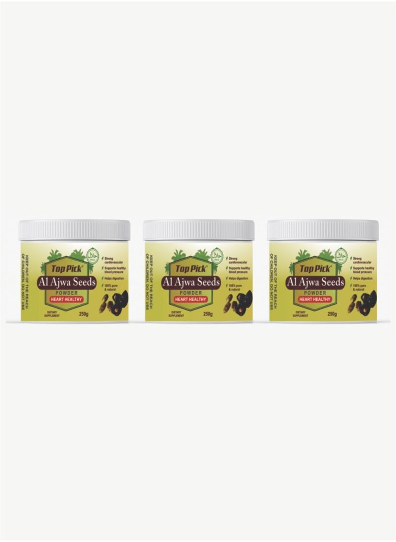 Top Pick Al Ajwa Seeds Powder 250gram Pack of 3 