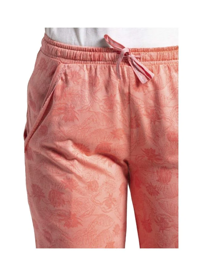 JOCKEY Jockey RX09 Women Micro Modal Cotton Relaxed Fit Printed Pyjama with Lace Trim on Pockets