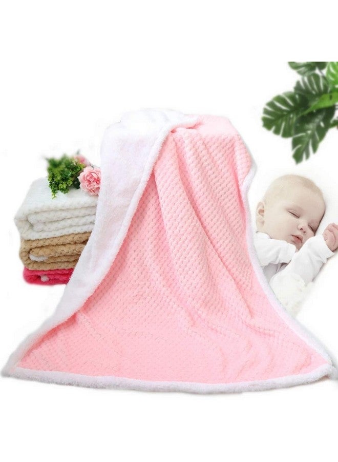 Brandonn Baby Blanket New Born Pack Of Double Layered Crib Wrapping Sheet For 0-12 Month Babies (Baby Pink, 100 Cm X 80 Cm) - Image 3