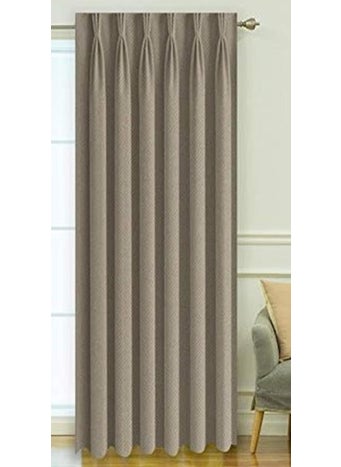 Generic Blackout Pinch Pleat & Thermal Insulated Room Darkening Curtains for Bedroom,Living Room,Dining Room & Study Rooms Set of 2 Panels- (Solid Taupe, 9 FT)  - Image 2