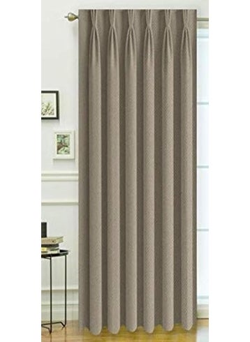 Generic Blackout Pinch Pleat & Thermal Insulated Room Darkening Curtains for Bedroom,Living Room,Dining Room & Study Rooms Set of 2 Panels- (Solid Taupe, 9 FT)  - Image 3