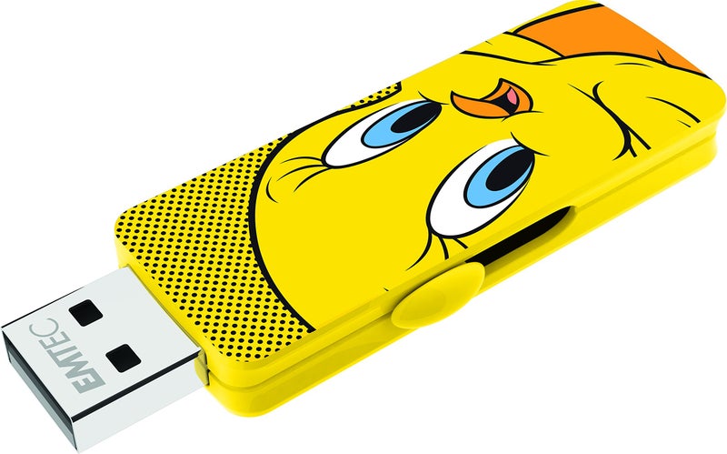 Emtec M700 Flash Drive, 16GB, Tweety Bird USB 2.0 Capless Slide-Open System - Image 2