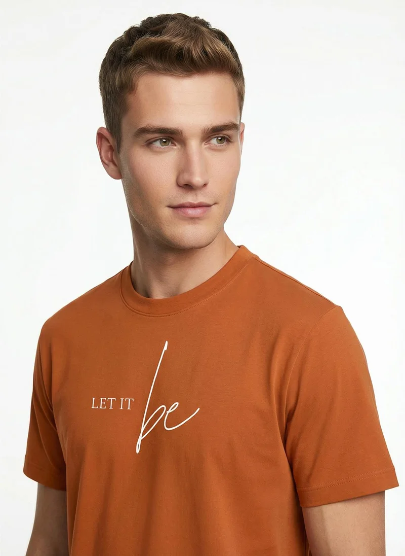 نوبيرو Nobero Regular Fit Printed T-shirt for Men