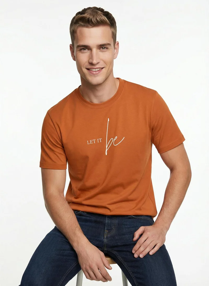 نوبيرو Nobero Regular Fit Printed T-shirt for Men