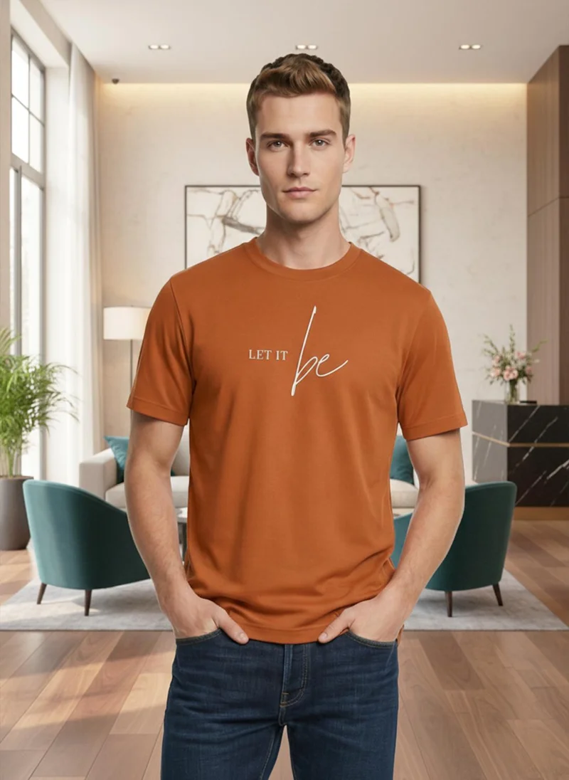 نوبيرو Nobero Regular Fit Printed T-shirt for Men