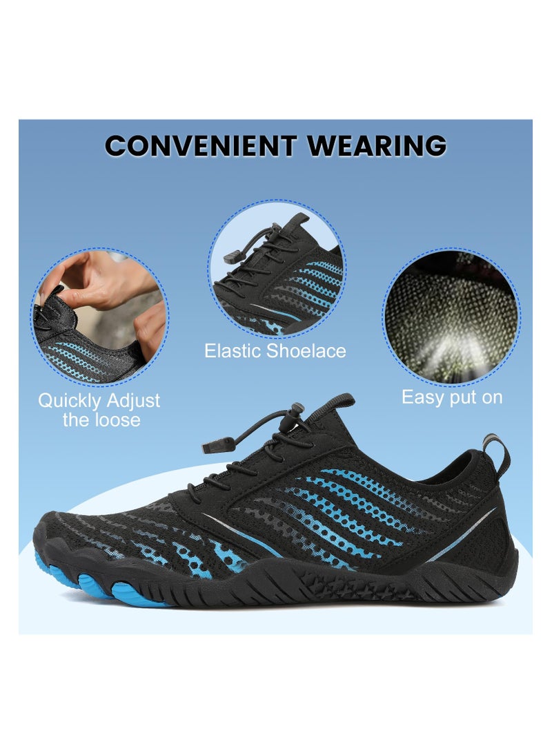SOLARAE Water Shoes for Men Women, Quick Drying Lightweight Barefoot Sports Aqua Shoe, Swim Shoes,Pool Shoes,Barefoot Shoes for Water Sport, Beach Pool Surf, Diving Hiking Sailing Travel (Size: 8025 /42) - Image 2