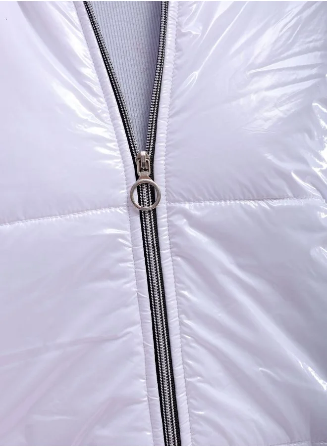 Freehand Women Slim Fit Solid Puffer Jacket