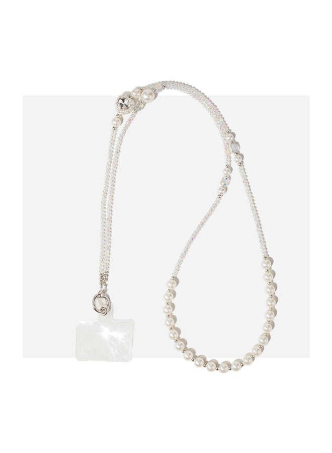 NIBEMINENT Super Cute Beaded Phone Charm – Trendy Phone Chain Wrist Strap, Shining Beads Chain Lanyard for Cell Phone