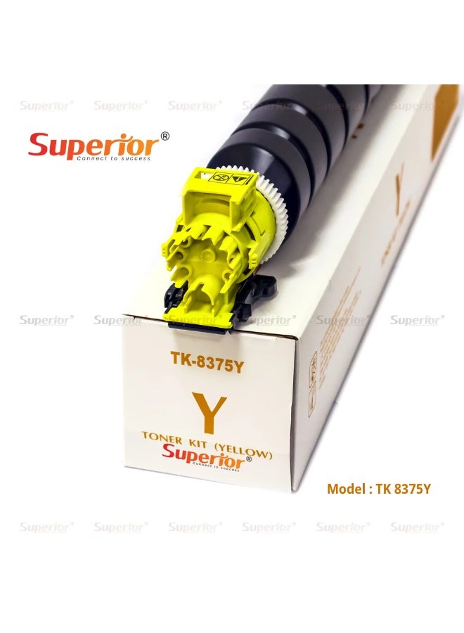 SOS Superior Superior TK-8375 Yellow High Yield Compatible Toner Cartridge for Kyocera TASKalfa 3554ci - Image 1