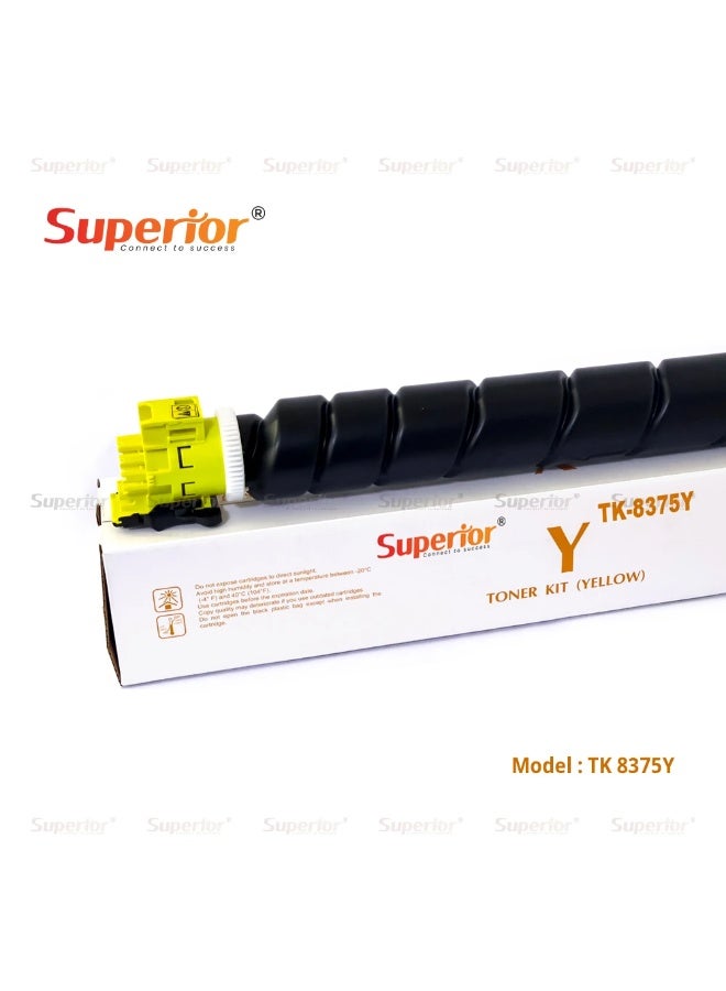 SOS Superior Superior TK-8375 Yellow High Yield Compatible Toner Cartridge for Kyocera TASKalfa 3554ci - Image 3