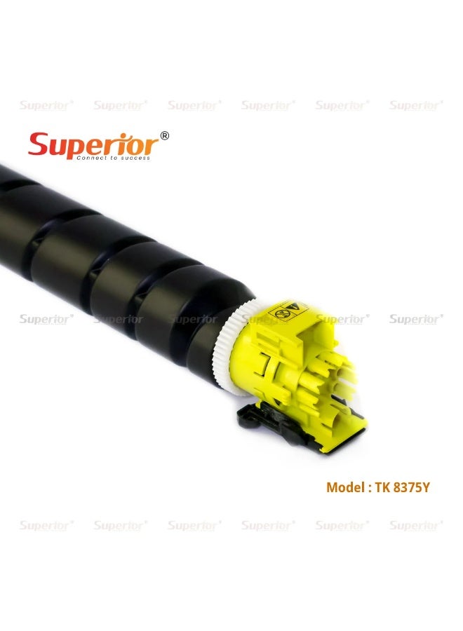 SOS Superior Superior TK-8375 Yellow High Yield Compatible Toner Cartridge for Kyocera TASKalfa 3554ci - Image 2