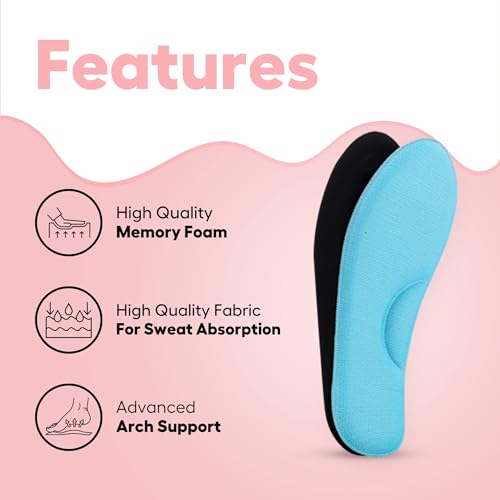 Helios Memory Foam for All Shoes Makes shoes Super Soft & Comfortable Memory Foam Insole Women's, (SIZE-4) Pack of 1) - Image 3