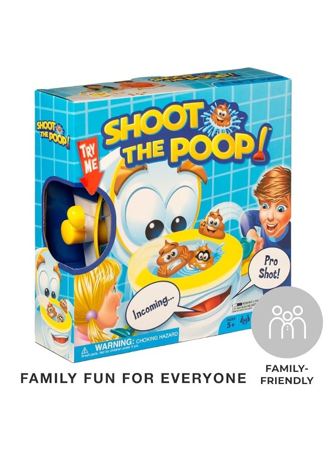 Brybelly - Brybelly The Original Shoot The Poop - Funny Family Game - Fast and Frenzied Flushing Poop Game with Fun Sounds for Kids - Image 1