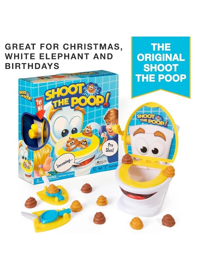 Brybelly - Brybelly The Original Shoot The Poop - Funny Family Game - Fast and Frenzied Flushing Poop Game with Fun Sounds for Kids - Image 1
