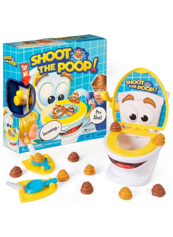 Brybelly - Brybelly The Original Shoot The Poop - Funny Family Game - Fast and Frenzied Flushing Poop Game with Fun Sounds for Kids - Image 1