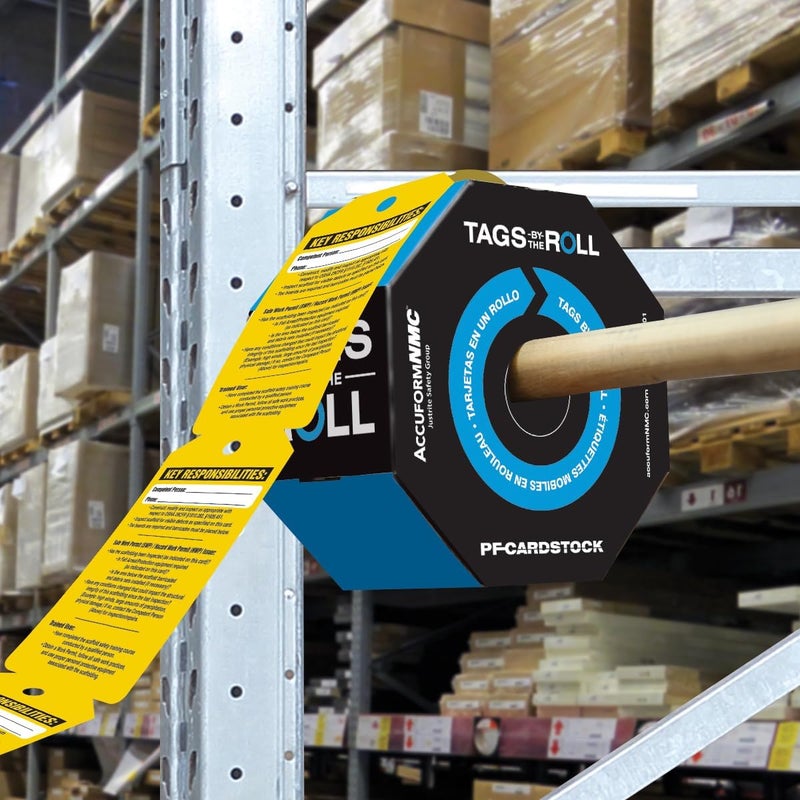 Accuform 100 Inspection and Status Tags by-The-Roll, Scaffold Inspection, US Made OSHA Compliant Tags, Waterproof PF-Cardstock, Resists Tears, 6.25"x3", TAR718 - Image 4