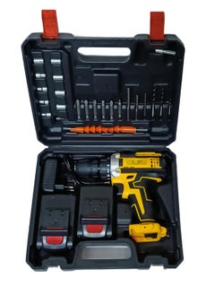 ZASH ZASH XLNT CORDLESS DRILL MACHINE KIT Cordless Drill x221V Batterywith 2 Speed and 24pc Accessories Cordless Drill 10 mm Chuck Size  - Image 1