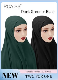 Black & Dark Green