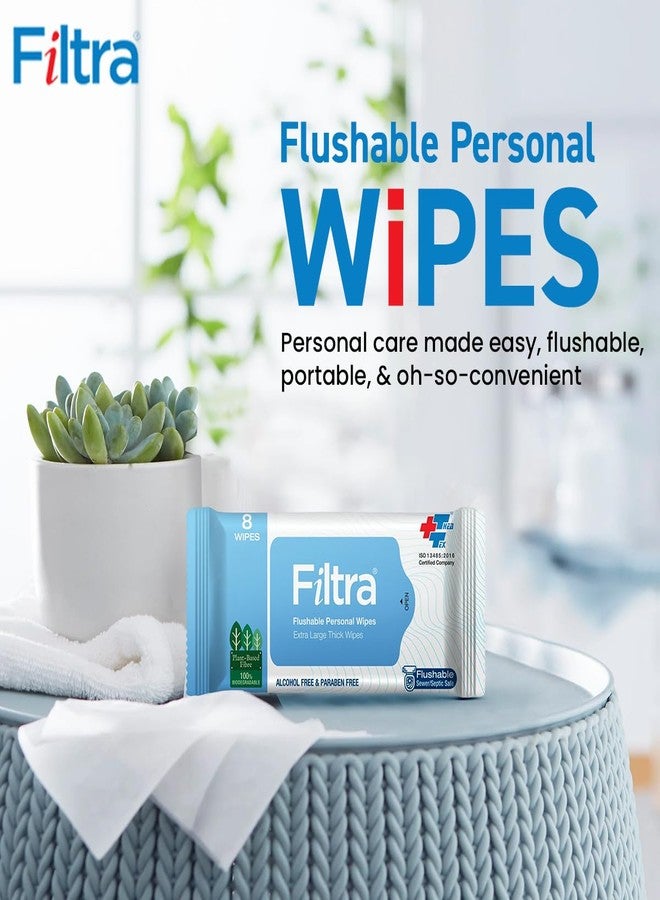 Filtra Flushable Personal Hygiene Wipes, 144 Count (Pack of 3) - Image 2
