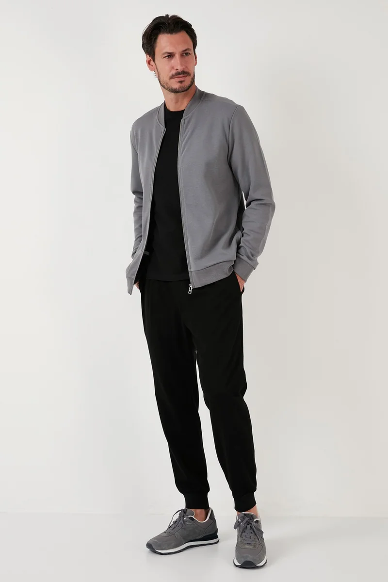 بوراتي Cotton Zippered College Collar Regular Fit Cardigan Men's Cardigan 5905507