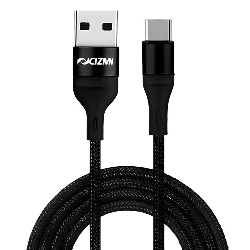 سيزمي ✦ كيبل USB-A الى USB-C للمنزل والسيارة من سيزمي، 1 متر | شاحن سريع 15 واط 5 فولت 3 امبير | USB 2.0 480Mbps | متوافق مع ايفون 17/16/15 وسامسونج جالكسي واللابتوب والسيارات والشواحن والكمبيوتر والمزيد - Image 1