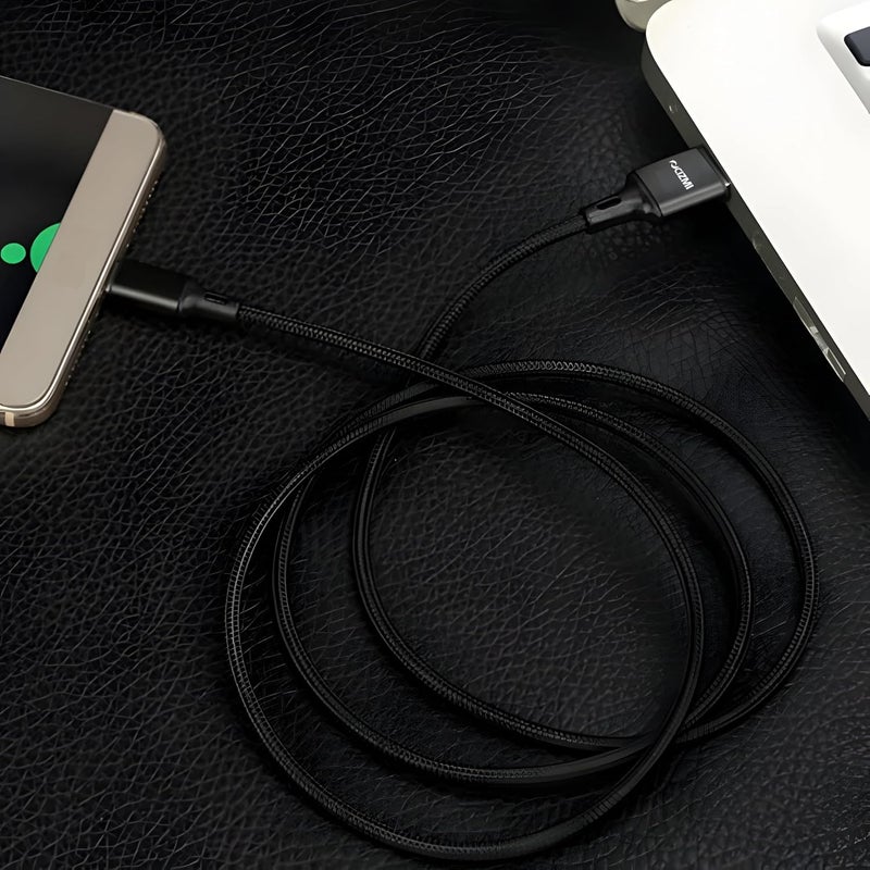 سيزمي ✦ كيبل USB-A الى USB-C للمنزل والسيارة من سيزمي، 1 متر | شاحن سريع 15 واط 5 فولت 3 امبير | USB 2.0 480Mbps | متوافق مع ايفون 17/16/15 وسامسونج جالكسي واللابتوب والسيارات والشواحن والكمبيوتر والمزيد - Image 5