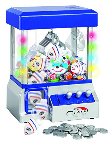 define essentials Claw Machine - Arcade Mini Toy Grabber Machine for Kids - Candy Machine- Retro Carnvial Music & Flashing Lights- Best Birthday Gift Game. Use Gumballs, Candy, Toys, or Small Prizes (Blue) - Image 5