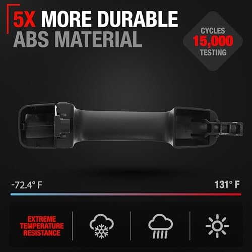 T1A Exterior FrontRear Passenger Door Handle Compatible with 20072021 Toyota Tundra Textured Black OEM 692100C010 692170C030 FDH010313 - Image 3