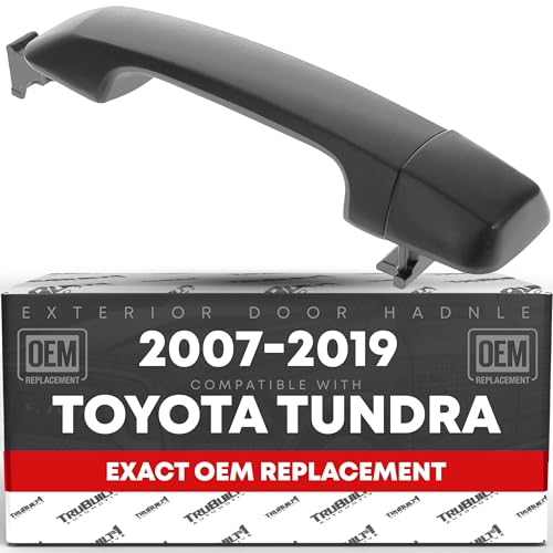 T1A Exterior FrontRear Passenger Door Handle Compatible with 20072021 Toyota Tundra Textured Black OEM 692100C010 692170C030 FDH010313 - Image 1
