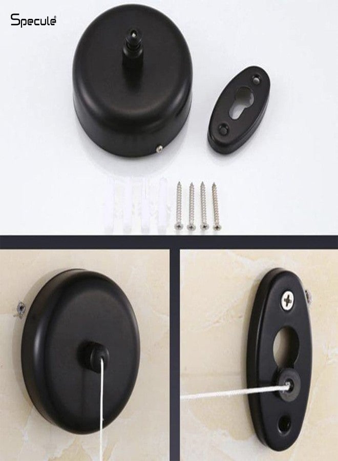 Specule Retractable Clothesline 9.2 Ft | Premium 304 Stainless Steel with Lockable Brass Mechanism | Matte Black Finish for Bathroom, Balcony, Indoor, Hotel & Outdoor Laundry Drying - Image 3