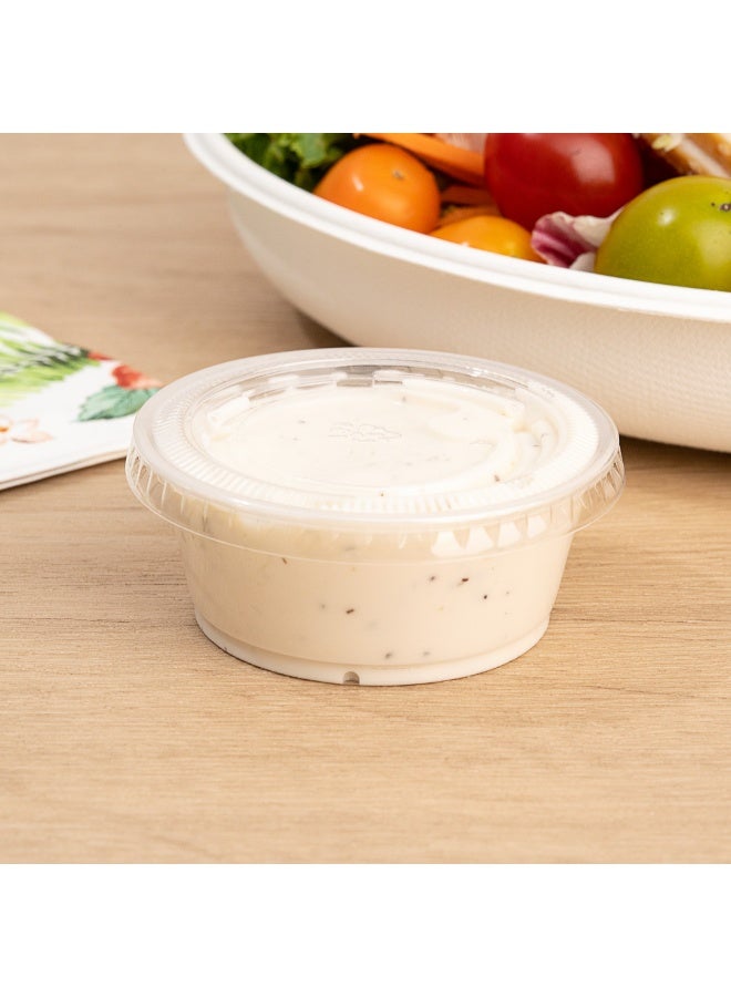 Restaurantware RW Base 2 Ounce Sauce Cups, 2000 Microwave-Safe Condiment Cups - Crack-Resistant, Disposable, Clear Plastic Portion Cups, For Samples, Sauces, Or Toppings, Lids Sold Separately - Image 4