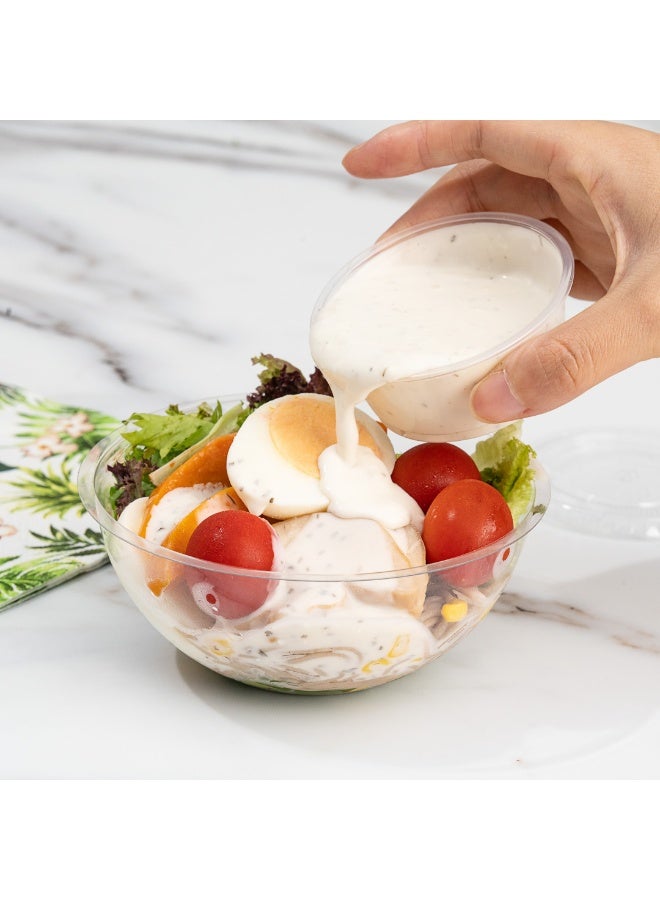 Restaurantware RW Base 2 Ounce Sauce Cups, 2000 Microwave-Safe Condiment Cups - Crack-Resistant, Disposable, Clear Plastic Portion Cups, For Samples, Sauces, Or Toppings, Lids Sold Separately - Image 5