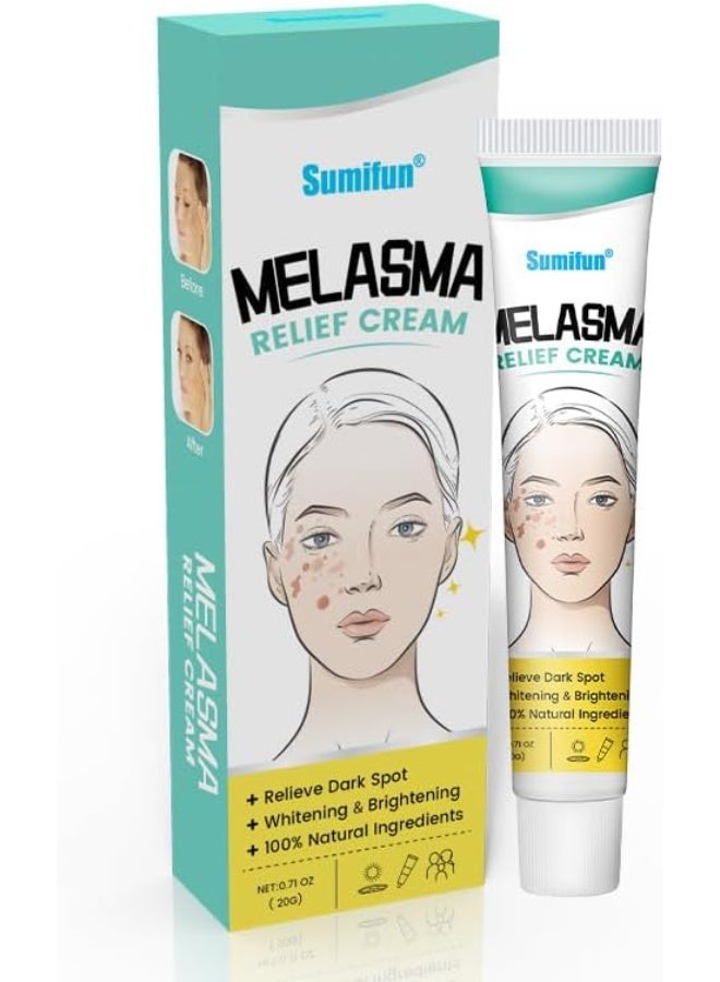 Sumifun Dark Spot Corrector Melasma Cream, Intensive Whitening & Brightening Treatment, Supports Even Skin Tone, Reduces Pigmentation, Sun Damage & Acne Marks, Gentle Formula for Daily Skincare Routine - Image 1