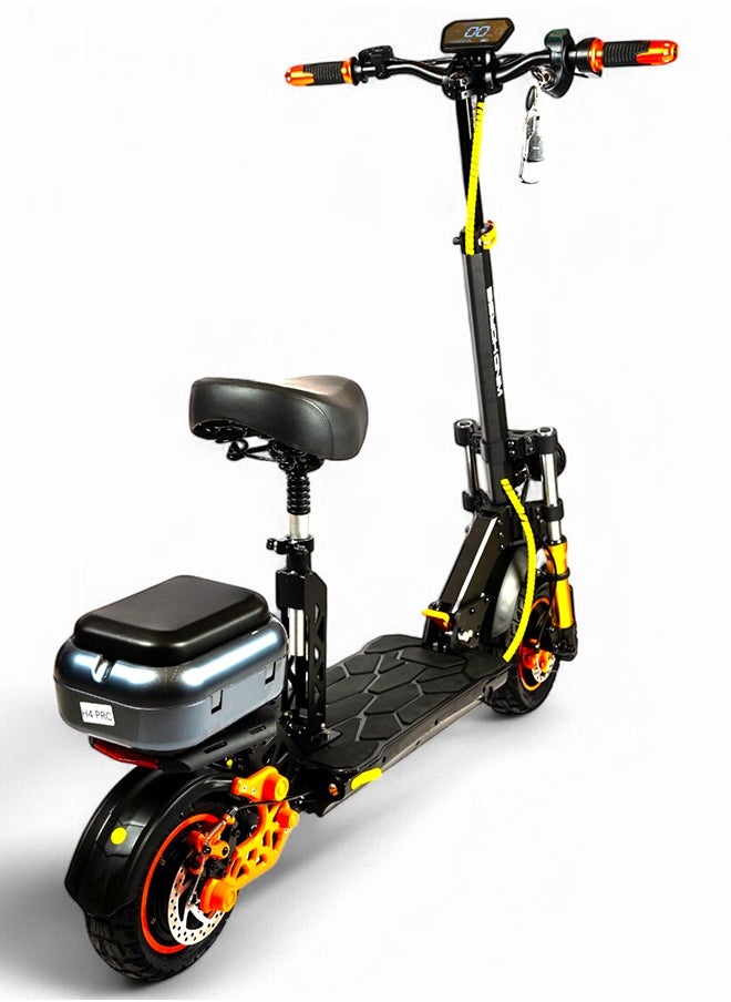 H4 Pro Electric Scooter with 1800W Motor, 48V 23Ah Battery, 50KM/H Speed, 50KM Range, 11 Inches Tires, Dual Suspension, Disc Brakes, Remote Lock System, Storage Box and Seat - pzsku/Z0150E93EC2B916442EEFZ/45/1741254282/1f375fb4-40dc-491f-a635-ac61ae1d1e89