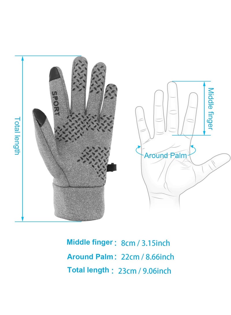 SOLARAE Winter Cycling Gloves Men Women,  Anti Slip Touchscreen Padded, Bike Glove Water Resistant Windproof Warm Anti-Slip for Running,  Biking, Workout, Hiking Camping, Skiing Sports - Image 3