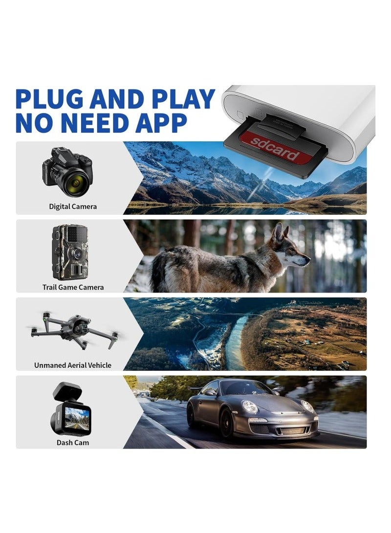 2-in-1 SD/TF Card Reader for iPhone & Type-C Devices – Dual Card Slot, Plug & Play, Camera Memory Card Adapter, High-Speed Transfer, Compatible with iPhone, iPad, Android, MacBook  - Image 4