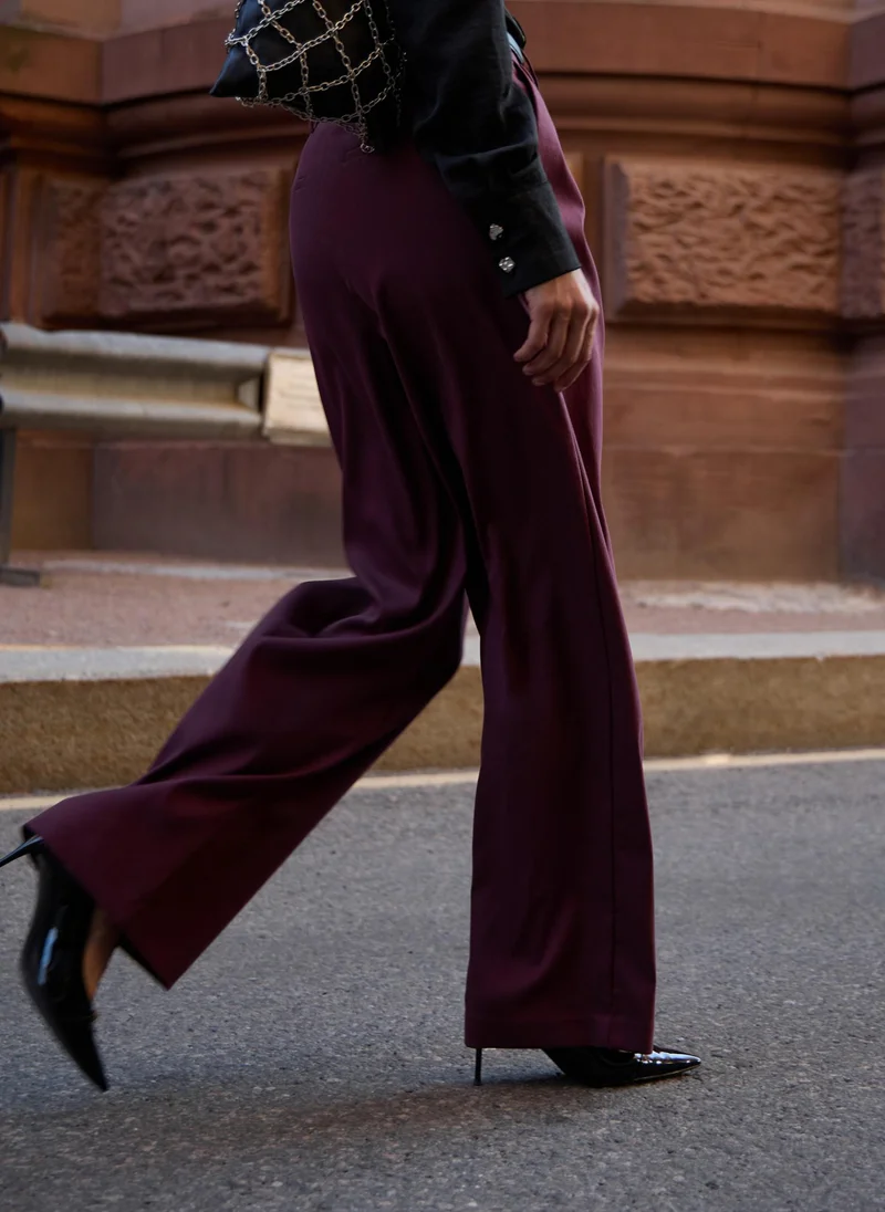 Lichi Loose mid-rise trousers with pleats