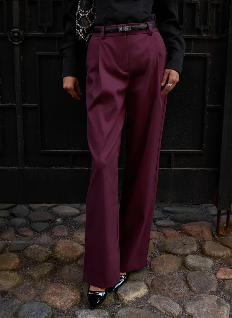 Lichi Loose mid-rise trousers with pleats