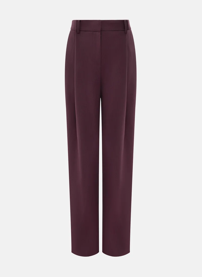 Lichi Loose mid-rise trousers with pleats