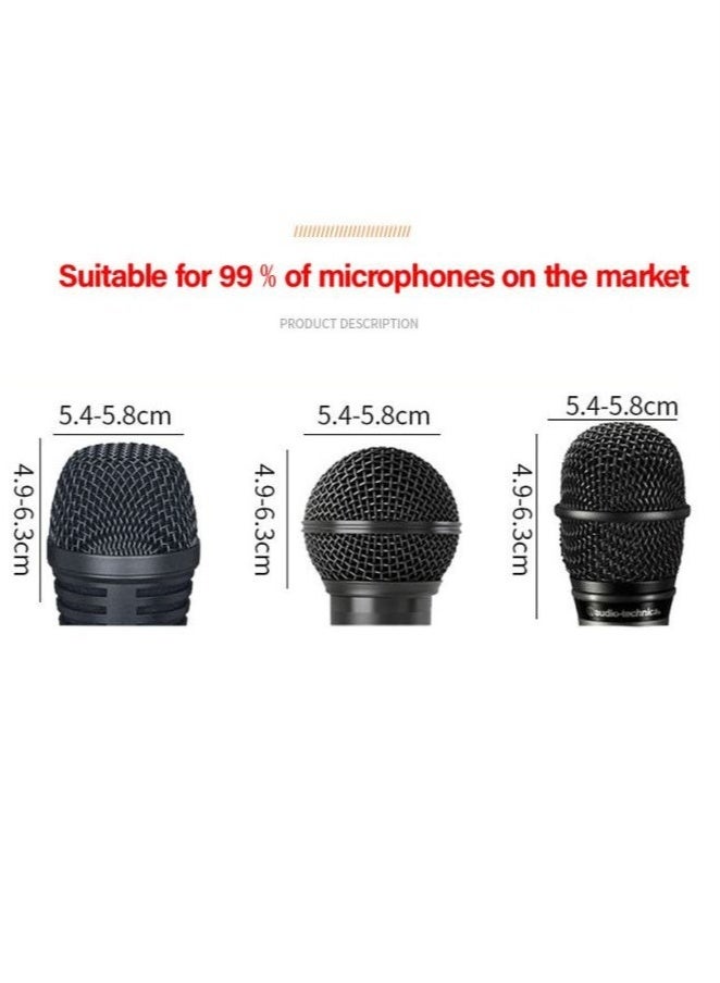 5-piece set black thickened washable microphone cover O-shaped U-shaped universal sponge cover waterproof protective cover  - Image 5