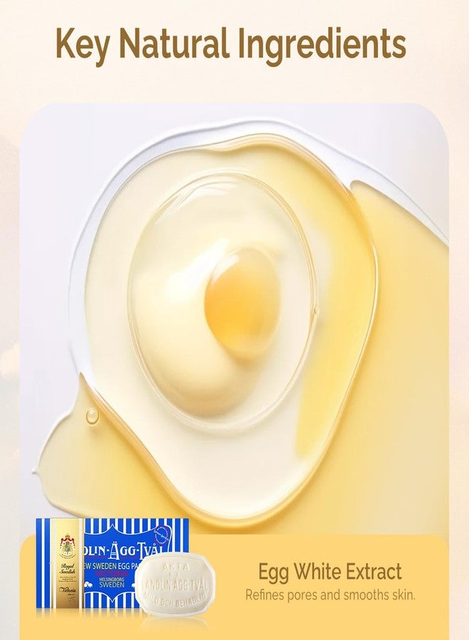 VICTORIA Swedish Egg White Facial Soap, 3-in-1 Gentle Daily Cleanser with Lanolin & Rose Water, for Oily & Combination Skin, 50g - Image 4