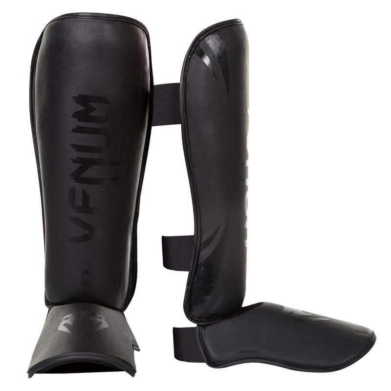 Venum Challenger Standup Shinguards, Black/Black, Medium - Image 1